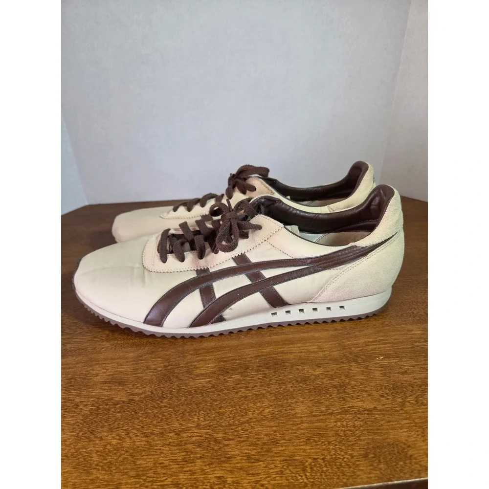 Onitsuka Tiger Ultimate 81 Mens 13 Cream Brown Sneakers HN402 Low Top Shoes
